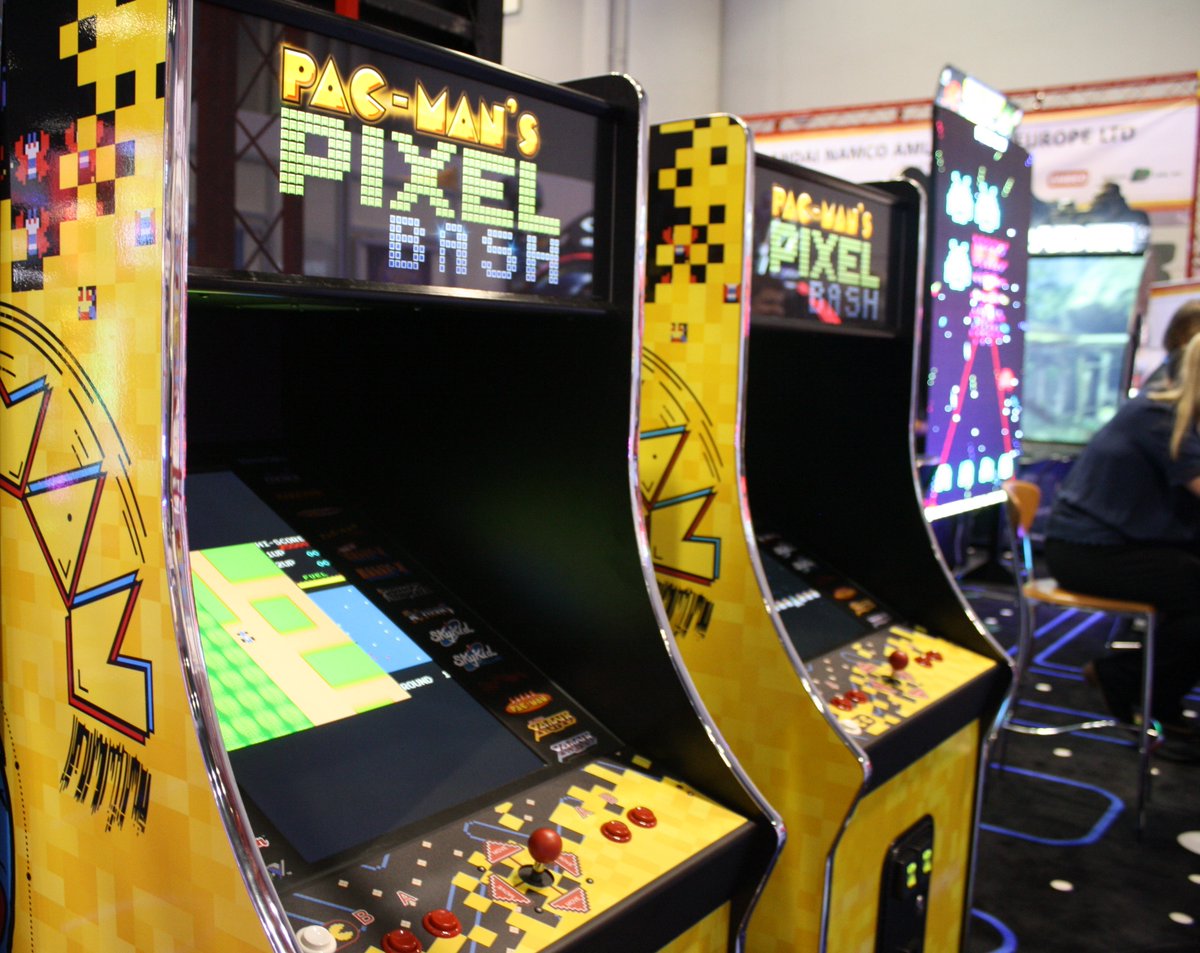 BandaiNamcoAM's tweet photo. The only officially licensed coin-op with all of your favorite Namco classics. #PacMan #PixelBash #GameoftheWeek https://t.co/tpEox39kgF