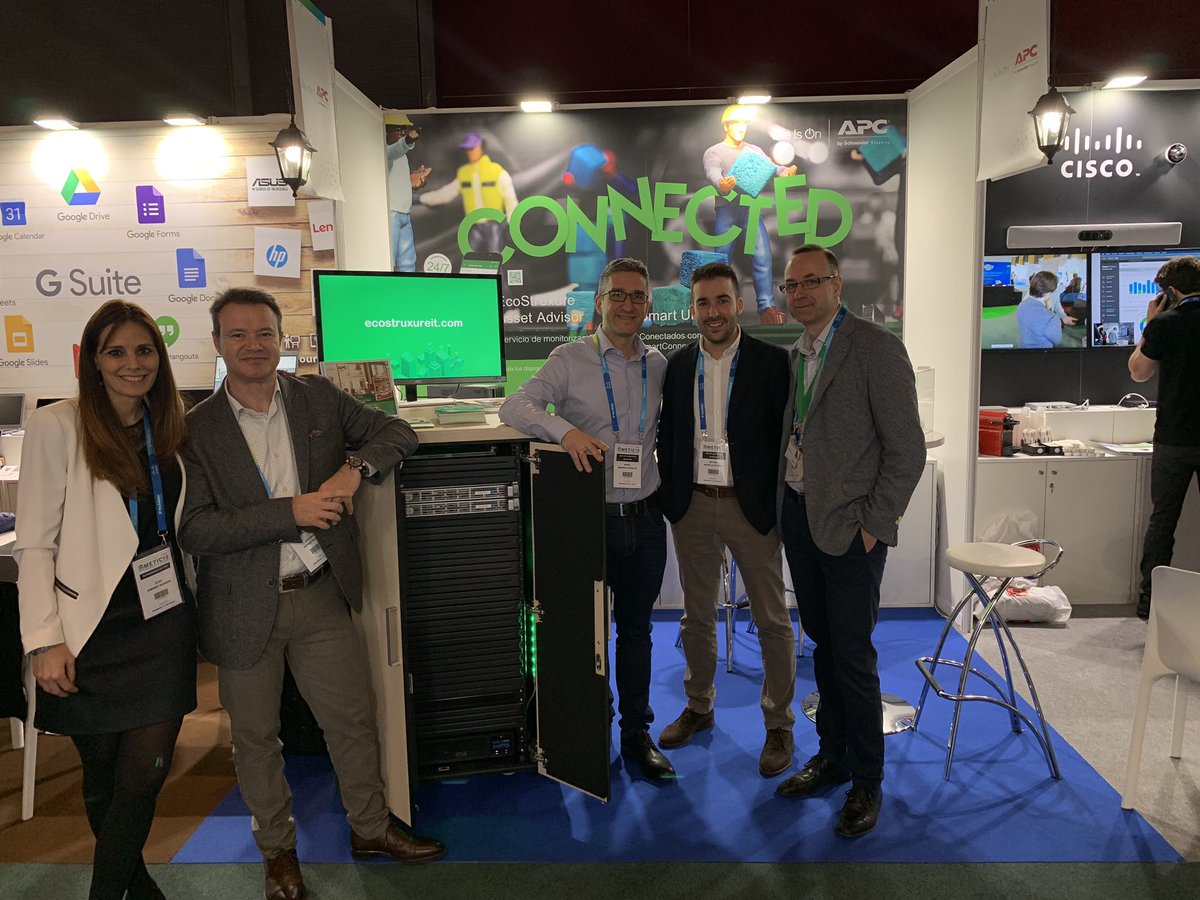 ElsaGimnez's tweet photo. Gran día en #METIC19 !! Gran equipo grandes personas!! #EDGECOMPUTING #MicroDC #SolucionIntegrada @SchneiderElec @cisco_spain @m_nebreda @rcatlla  @tongomezro @antoniobotella https://t.co/mBsC1QGcKg
