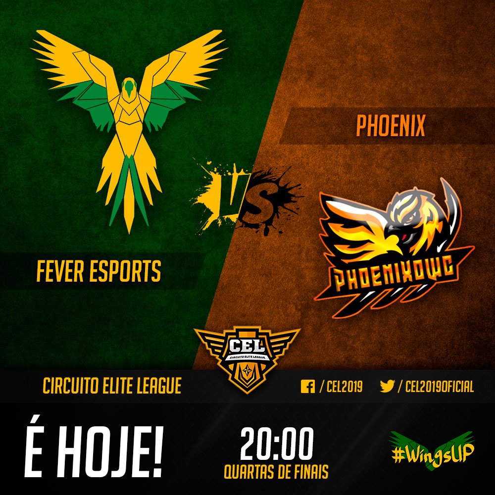 esports_fever's tweet photo. É HOJE!

A partir das 20:00hrs (13/03) começam os playoffs do @cel2019oficial.
Nessa primeira etapa enfrentaremos a Phoenix em busca da classificação para as semifinais.

#WingsUp https://t.co/F7P4VIhErz