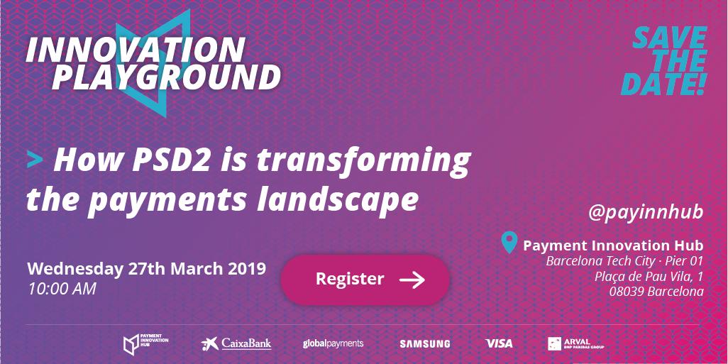 PayInnHub's tweet photo. ▶️PSD2 is making headlines – how prepared are you? 
We are proud to bring our partners together to take a deep dive into #PSD2: @Visa_Es, @SamsungEspana y @CaixaBank Payments.
🗓️Wednesday March 27th, 10h
Click here to learn more about the event: https://t.co/8kxe9EAoZ8 https://t.co/SkmTc7HSCY