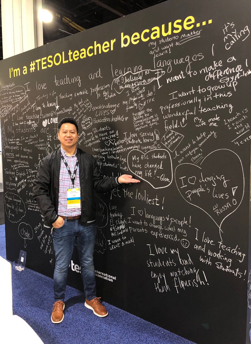 alejandro_glen's tweet photo. I’m a #TESOLteacher because my ESL students have changed my life! @TESOLConv @TESOL_Assn #myTESOL19 #TESOL19 #TESOLAmbassador https://t.co/6kkmPwhBMg
