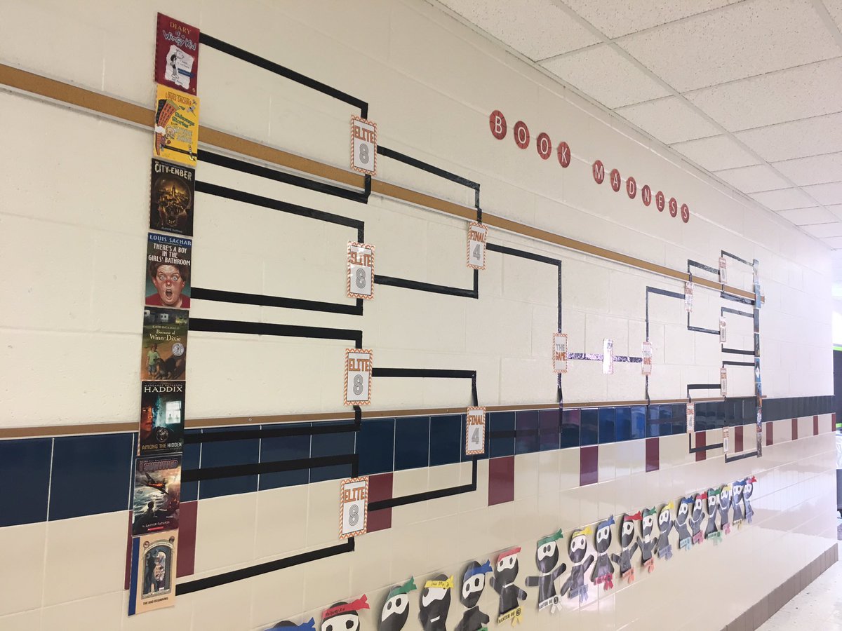 Amy_OliverTech's tweet photo. Students are super excited to find out what book wins our Book Madness tournament #SpottedatLOW #thirdgrade https://t.co/qfvXntoNcf