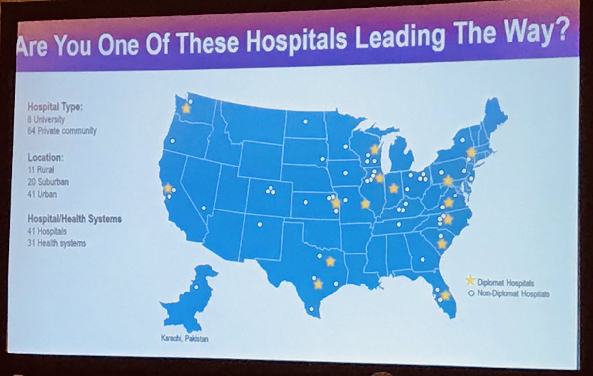 Cardiology's tweet photo. A look at the hospitals participating in the #ACCPatientNavigator Program, ranging from rural areas to major cities. Not pictured: A hospital in Pakistan! #NCDR #ACCCVQuality #ACCIntl https://t.co/rD0P0Dve3z