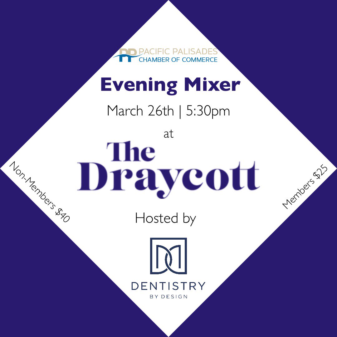 PaliChamber's tweet image. Join us for an evening of networking at  The Draycott! - eepurl.com/gktISP