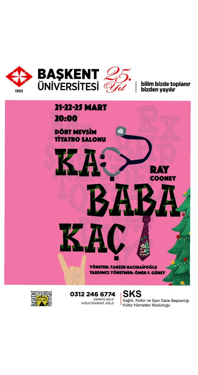 Sevgili dostlarım, Bütt çatısı altındaki son oyunum Kaç Baba Kaç 21-22-25 Mart'ta Yenimahalle Dört Mevsim Sahnesin'de sizlerle.