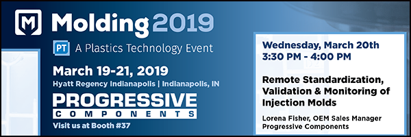 ProComps_1's tweet photo. Molding 2019 starts next Tuesday, and Progressive is looking forward to learning the latest developments related to injection molding, sharing knowledge of standardization, validation, and monitoring, and networking with industry colleagues. 
https://t.co/lvkAvZKCC7 
#Molding2019 https://t.co/mZepUJuZpY