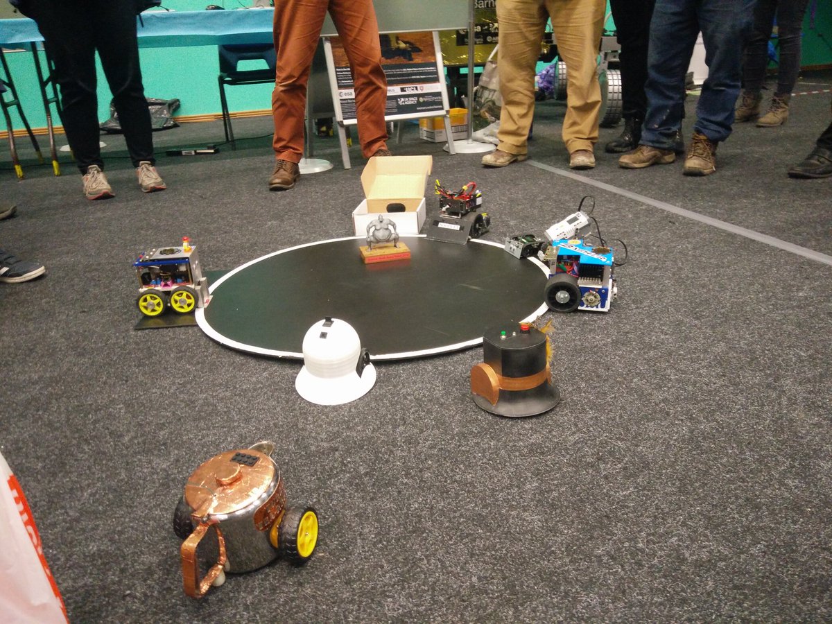 Sumo robots are ready to battle! #BSW19 <a href="/AberUniCWPSI/">Aberystwyth University CWPSI</a>