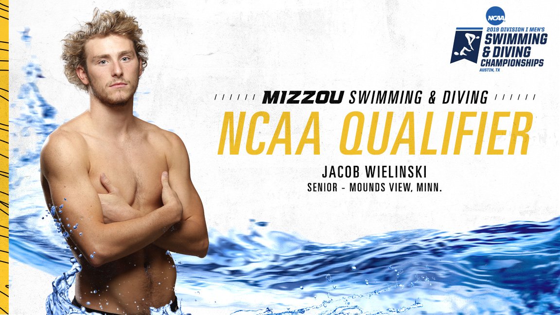 MizzouSwimDive's tweet photo. Senior Jacob Wielinski locked up an NCAA berth for the second year in a row with an invite in the 1650 free!

#MIZ 🐯🏊‍♂️ https://t.co/wQwK8rrQaP