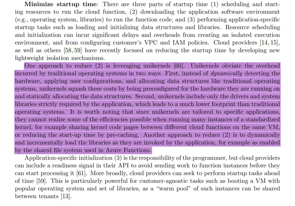 copyconstruct's tweet image. This is a really thorough and accessible paper on the fallacies and promises of serverless. Covers everything from startup time to security to cost to perf to challenges and much more. Only gave it a 5 minute skim this morning; filed under weekend reading. arxiv.org/pdf/1902.03383…