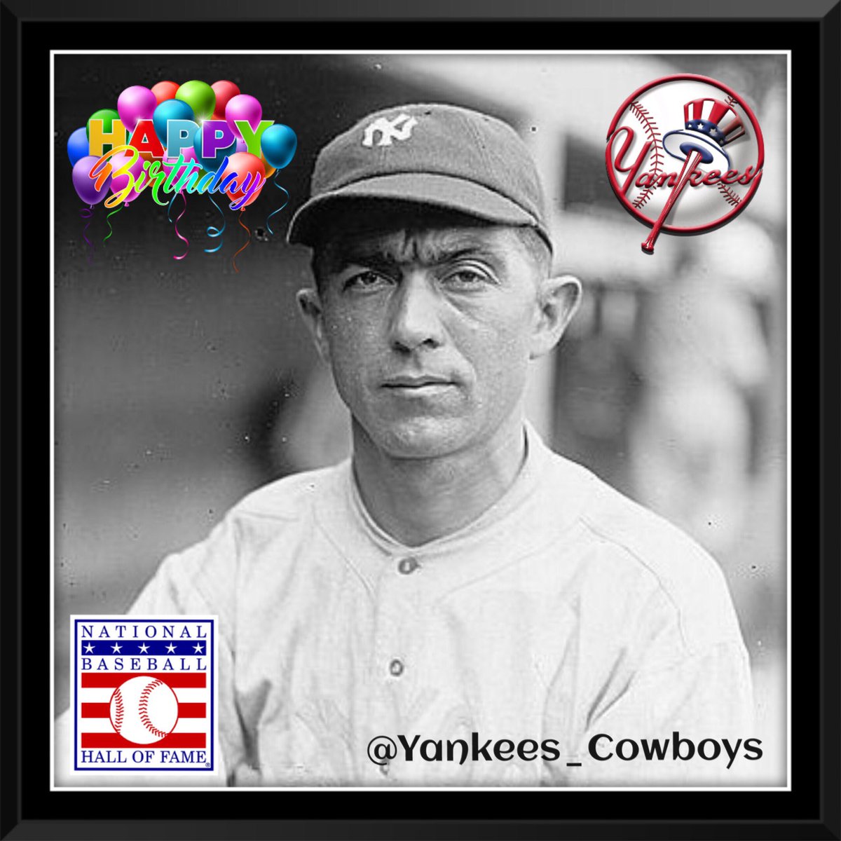 History_Yankees's tweet photo. Happy Birthday New York @Yankees HOF 3rd Baseman
John Franklin "Home Run" Baker.
1916–19, 1921–22 #Yankees Team.
#YankeesBirthdays #NYY #HomeRunBaker #HOF
#PinstripePride #Bronxbombers #NYYankees #MLB #YankeeStadium #ChaseFor28 https://t.co/pyBQA4w8tT