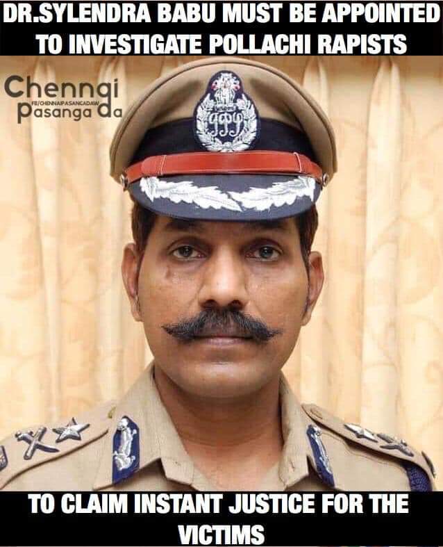 AravindRaju23's tweet photo. The best person for the rape case to take in charge.. My hero sir should come #Polachi https://t.co/w5ZWv28J0K