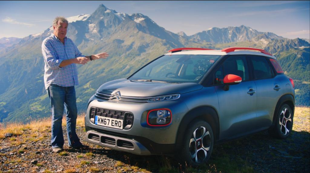 CitroenUK's tweet photo. Have you caught @TheGrandTour's review of #C3AircrossSUV yet? Check out Jeremy Clarkson putting it through its paces in Season 3, Episode 9 of the #TheGrandTour. 🚓 https://t.co/coNw1SHsLj