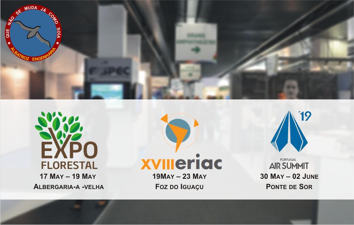 AlbatrozEng's tweet photo. May will be a busy month for Albatroz Engenharia as we will be present at three different events. In this month you will be able to find us at Expo Florestal, XVIII ERIAC, Portugal Air Summit. #events  #summits #airsummit #eriac #albatrozengenharia https://t.co/K7zGq0Vwfo