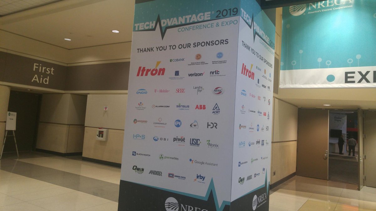 We're proud sponsors of #techadvantage with our friends at @Black_Veatch and hope you enjoyed the conference! @nreca #bigdata #dataanalytics #communitybroadband bit.ly/2tsbiSF