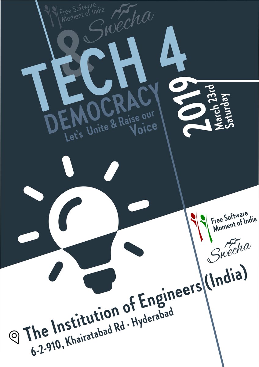 sainithin_k's tweet photo. Technology4Democracy-Technology4Society #Tech4Democracy #Tech4Society @SwechaFSMI @fsmi_in https://t.co/6EBe1OgDsb