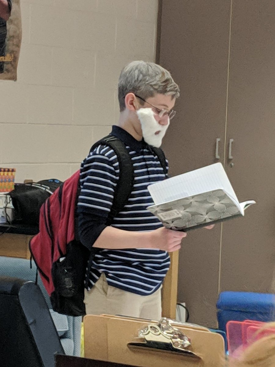 t10blaine's tweet photo. 6th grade monologues! After reading a self selected narrative nonfiction novel, students prepared a monologue to present to the class. We had some amazing visitors!! #WeAreChesterNJ #BRMS https://t.co/NhYqKcAzdU