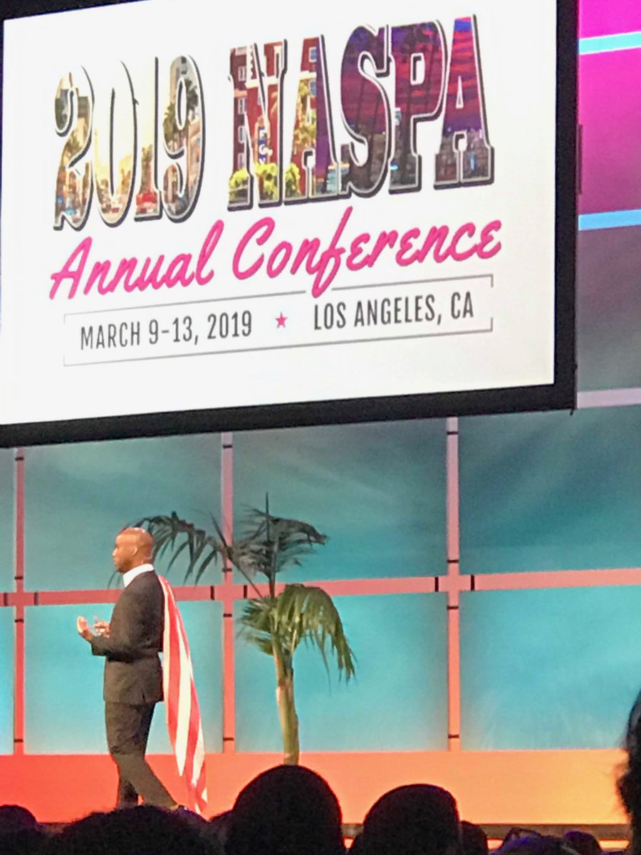 #NASPA19 This is America — Provost Professor Dr. Shaun Harper closing is out with matching orders!