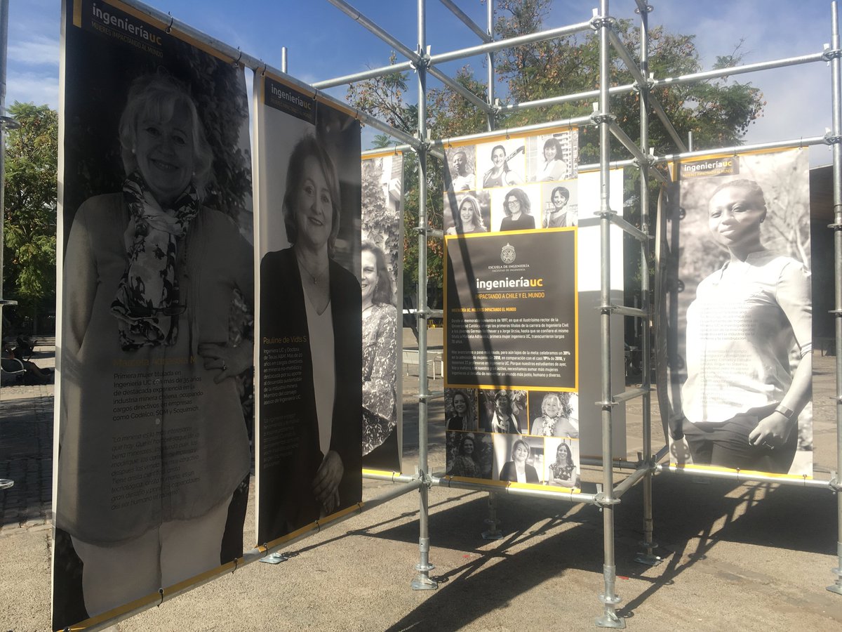 MujeresIngUC's tweet photo. Expo Ingeniería UC: Mujeres impactando al mundo.
Actualmente en el patio de nuestra Escuela se presenta la Expo "Mujeres impactando al Mundo". En esta se presentan de distintas mujeres ingenieras que se han destacado gracias a su trabajo y desempeño en diversas áreas. https://t.co/UhIPS9eIwX