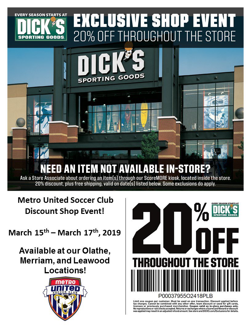 Need some gear for spring season? Enjoy 20% off this weekend with this coupon to <a href="/dickssportingss/">Dicks Sporting Goods</a> at their Olathe, Merriam, and Leawood locations. Happy shopping 🛍!