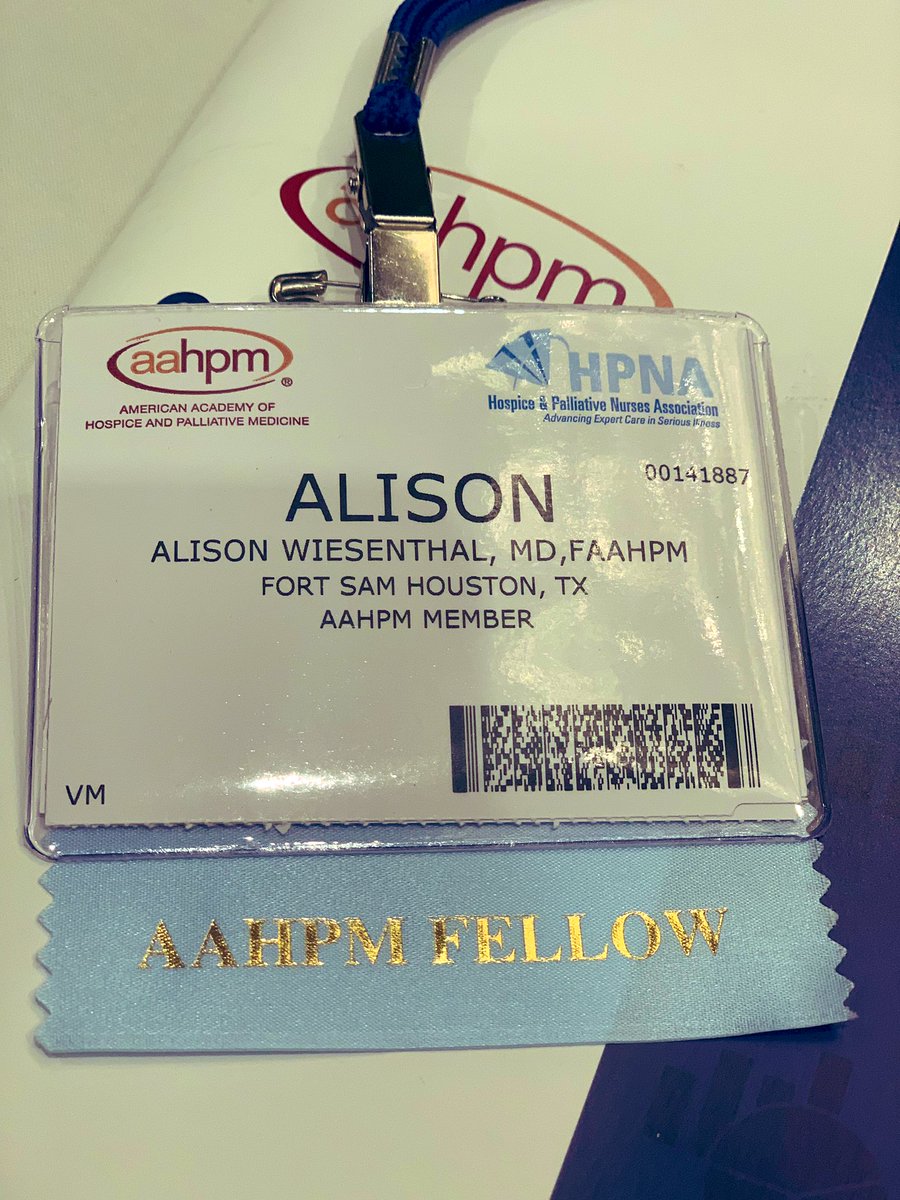 DrAlisonW's tweet image. Kinda waited my whole life for this ribbon.  #hpm19 #AAHPMfellow