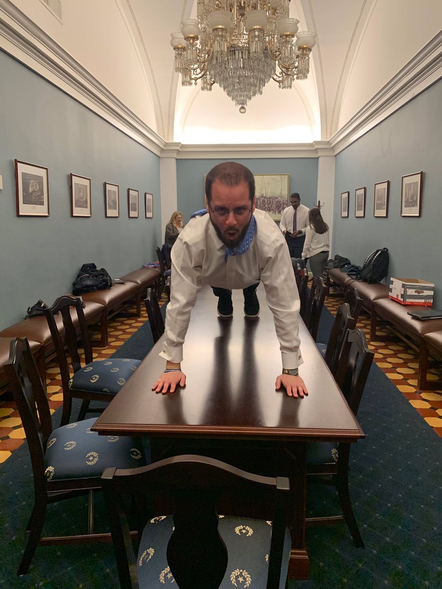 TheSFIA's tweet photo. What happens when @newbalance comes to #CapitolHill to meet w/ #Congress. Showing members what #fitness is really about - Thanks for being a true role model, John! #StayActive #PASSPHIT #PHITDAY19 #CantStopWontStop #PHITAct #NHTFD https://t.co/JKpDymlvpt