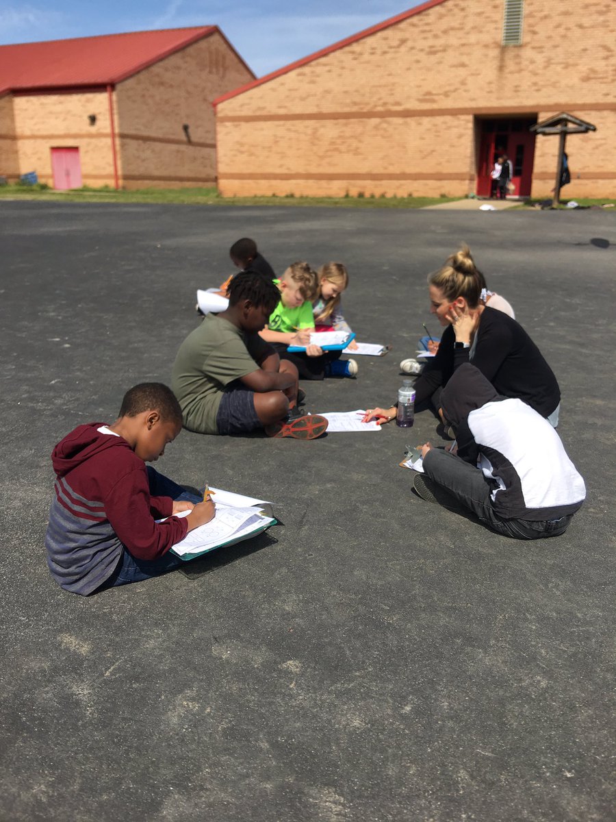 Today in class we took the class outside on this beautiful hot winter day