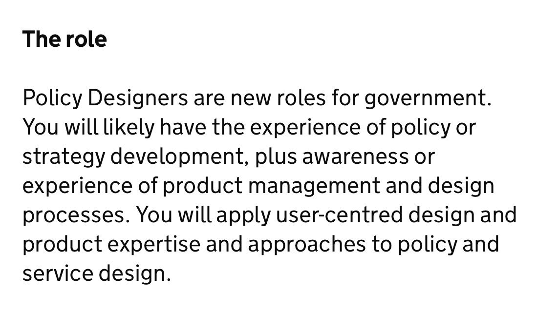 New roles for gov...