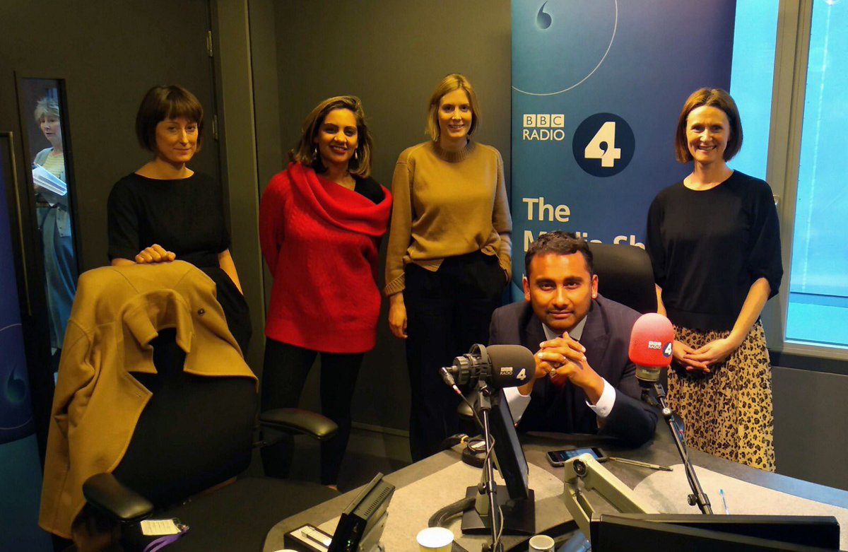 Fun #R4MediaShow with this gang. 
Thank you: @mrsb_dda @hattiebrett @soniasodha @kerushton.
Everyone else: SUBSCRIBE NOW OR ELSE. Thanks: bbc.co.uk/programmes/b00…