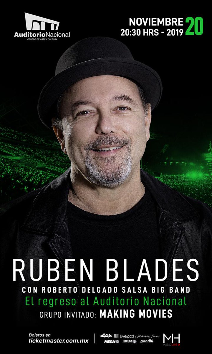 Anunciamos nuestro regreso al Auditorio Nacional de México <a href="/AuditorioMx/">Auditorio Nacional</a> el 20 NOV junto a Roberto Delgado &amp; Orquesta <a href="/rdelgadoyorques/">Roberto Delgado</a> y como invitados especiales el grupo Making Movies @mkngmvs con quienes lanzamos recientemente la canción #NoTeCalles
En venta en <a href="/Ticketmaster_Me/">Ticketmaster México</a>