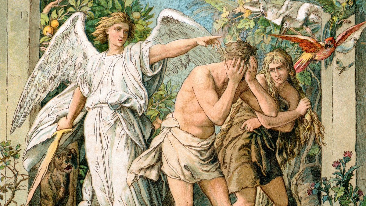 TheOnion's tweet image. Religious Conservatives Argue Adam And Eve Would Never Have Been Banished From Eden If They’d Had Guns trib.al/i58w2m0