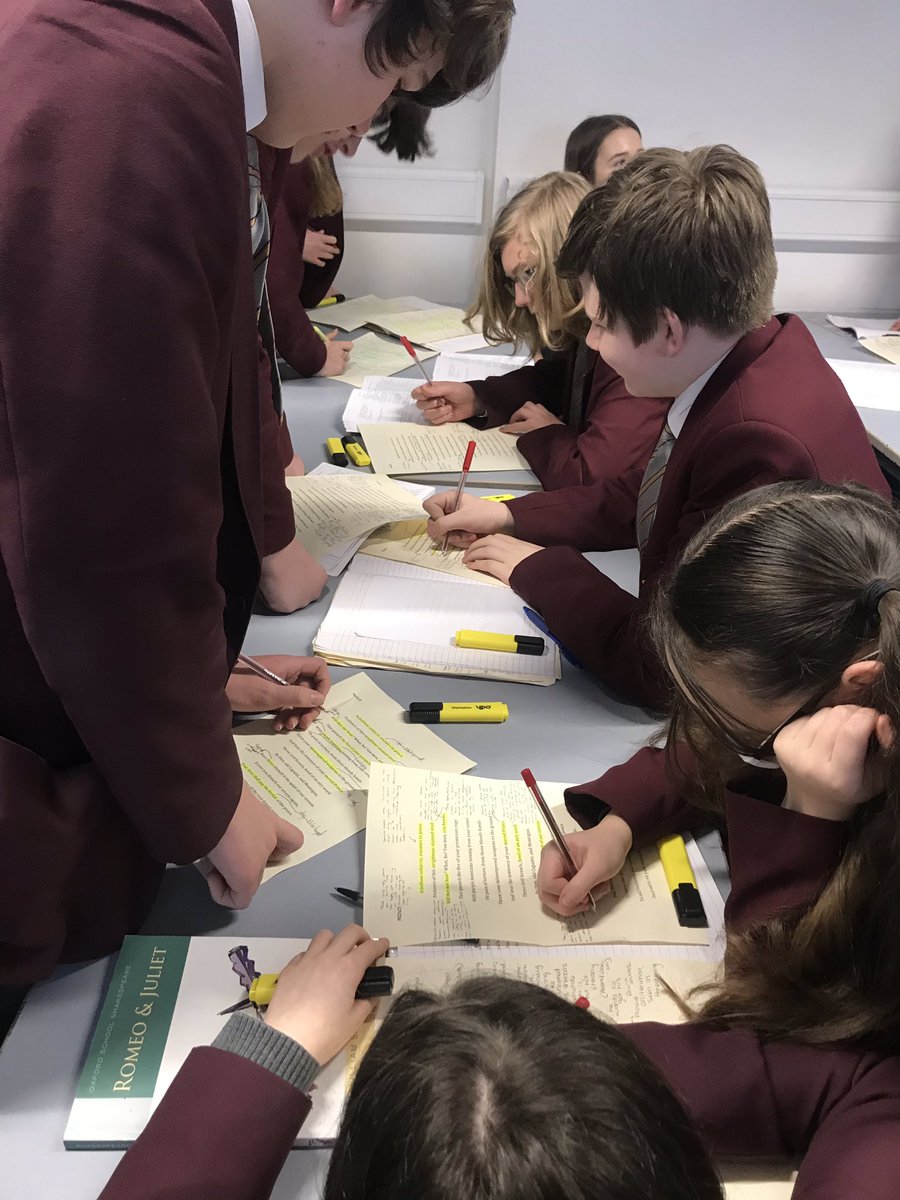 Some absolutely fantastic work today from Year 9 who independently analysed the Prince’s speech from Romeo &amp; Juliet and then shared their ideas with each other. Well done! 👍🏻 🤴