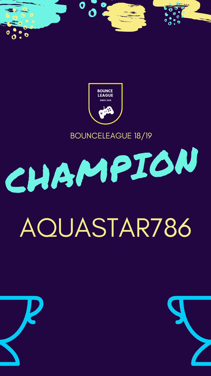 BounceLeague's tweet photo. Champion !!!! 

Well done to Aquastar786!! https://t.co/SVmVqGfxH7