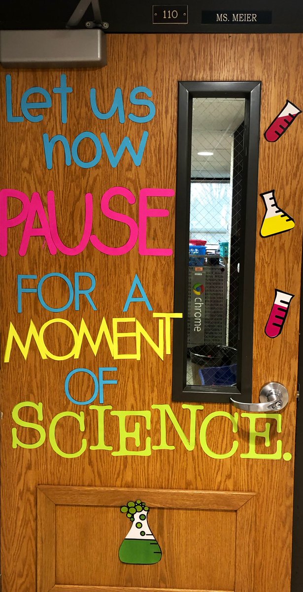 steph_in_second's tweet photo. New door had the kiddos excited after lunch time! #PauseforamomentofSCIENCE #playonwords #scienceteachersrule #innovate68 https://t.co/PEpYu8FOQ3