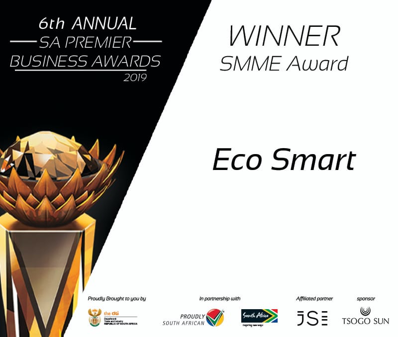 The second award is the SMME Award and it goes to Eco Smart

<a href="/SAPBAwards/">#SAPBA19</a> <a href="/ProudlySA/">Proudly South African</a> <a href="/Brand_SA/">@Brand_SA</a>

#SAPBA19