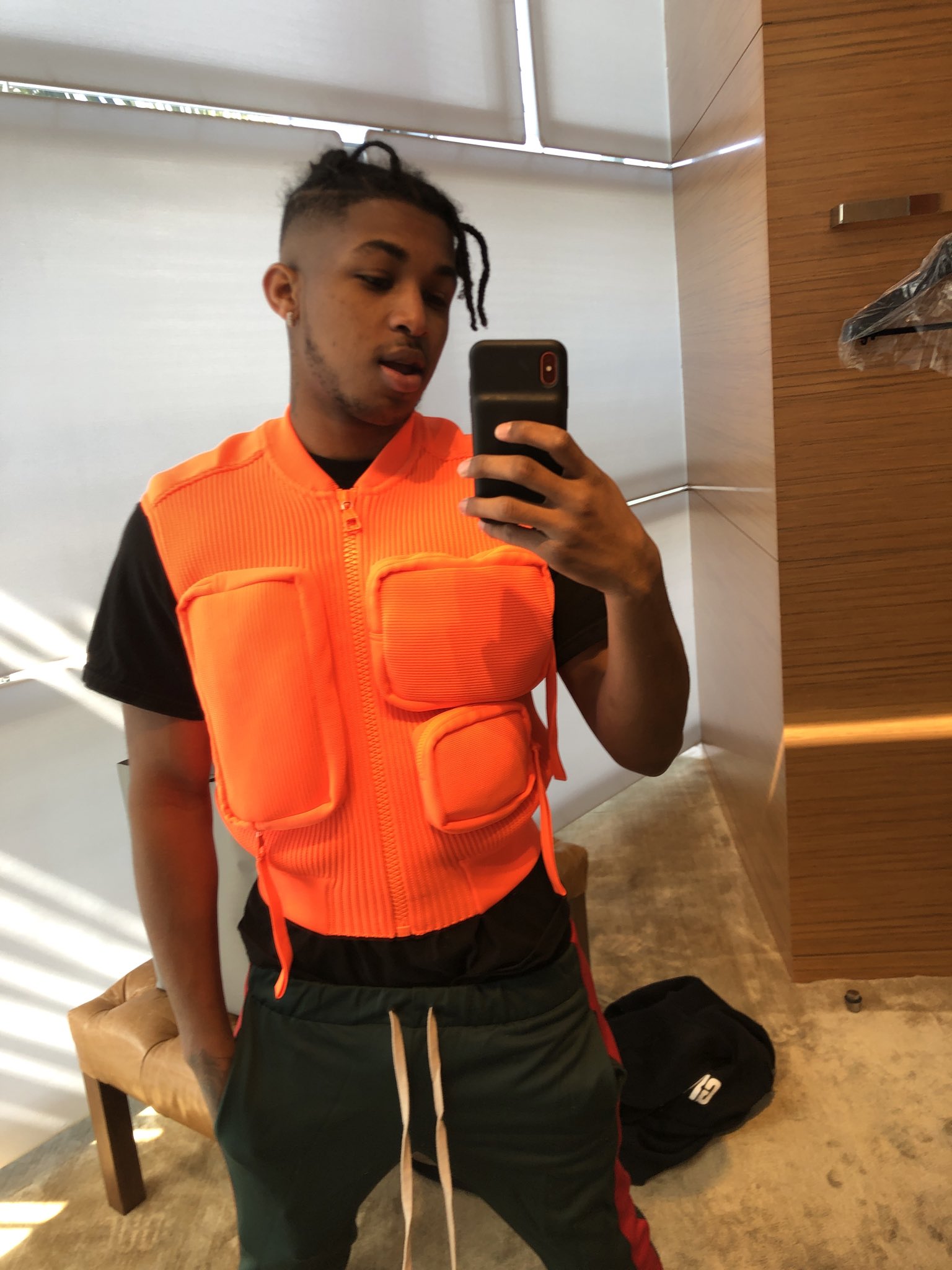 orange louis vuitton utility vest