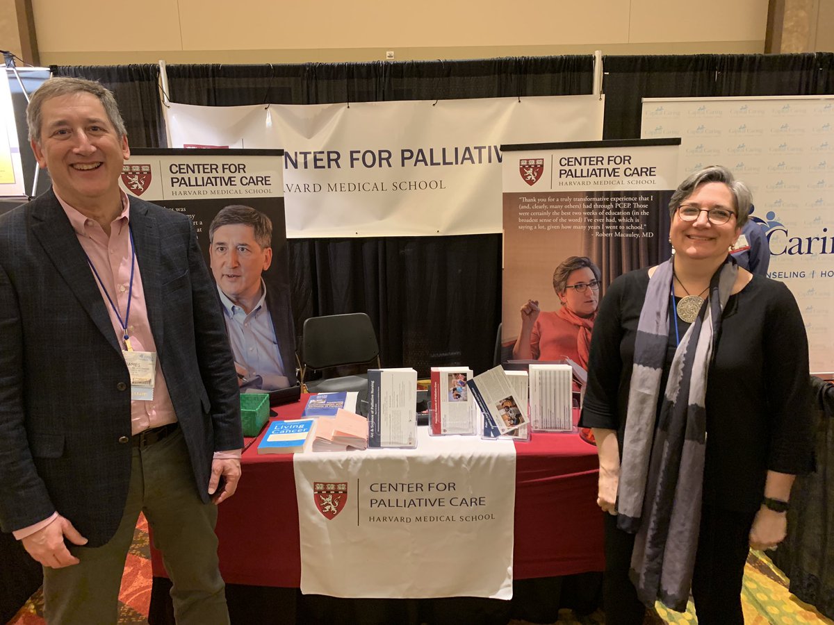 drnategoldstein's tweet image. Help! I’m having double vision looking at @VjacksonJackson and @jatulsky at the @HMSPallCare booth @AAHPM Hero’s on the page and in real life #hpm19