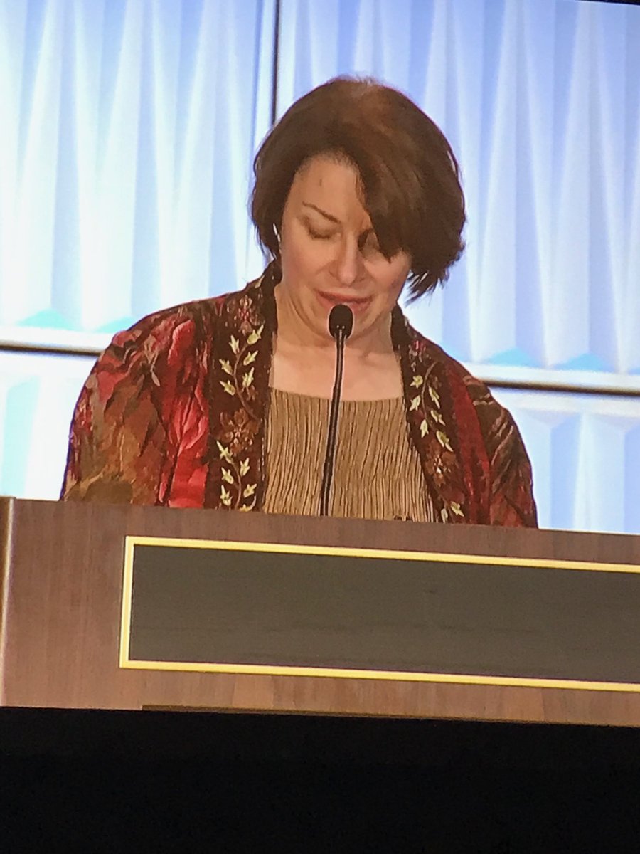NewsGin's tweet photo. Sen Klobuchar fights for cameras in courts and for local press. ⁦@RTDNA⁩ https://t.co/Df1tkpF21E