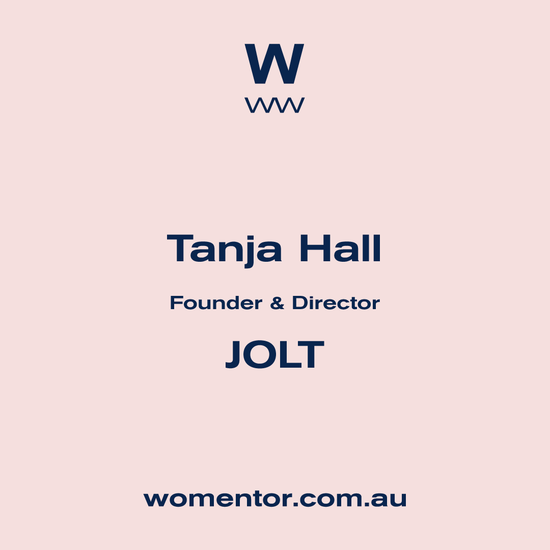 womentor_'s tweet photo. We are so proud to introduce @tanjahall of @WeAreJolt in Brisbane, Australia, as a womentor for program 3. For the rare opportunity to be mentored by Tanja, visit our website to apply: https://t.co/3VWwuwx6xe https://t.co/DipMiWC6hi