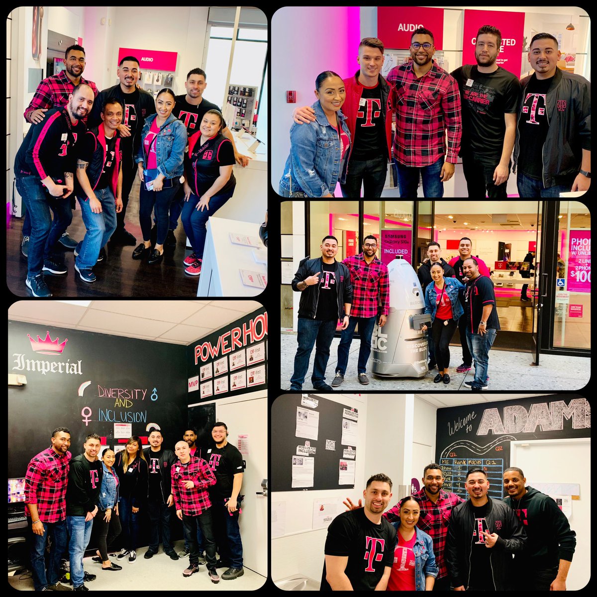 AnthonyLTMO's tweet photo. Talking  Diversity &amp; Inclusion is 🔑 at T-Mobile everyone feels included, valued and respected another reason to ❤️ my job! Thank you @anacruz22ac @DonJordanVR @Daniel_Saucedo5 🌈 #D&amp;I #BeYou https://t.co/Uw2JoIj2d5