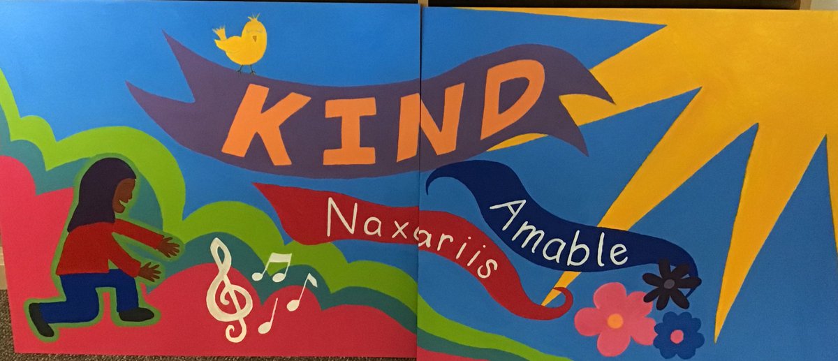 WestwoodISD271's tweet photo. New murals for our cafeteria! Special thanks to Ms. Pojar, Mrs. Wiessner, WW 4th graders and artist Mya Matias. #Beautiful #lunchtimejustgotbetter https://t.co/KJCg6dNf1O