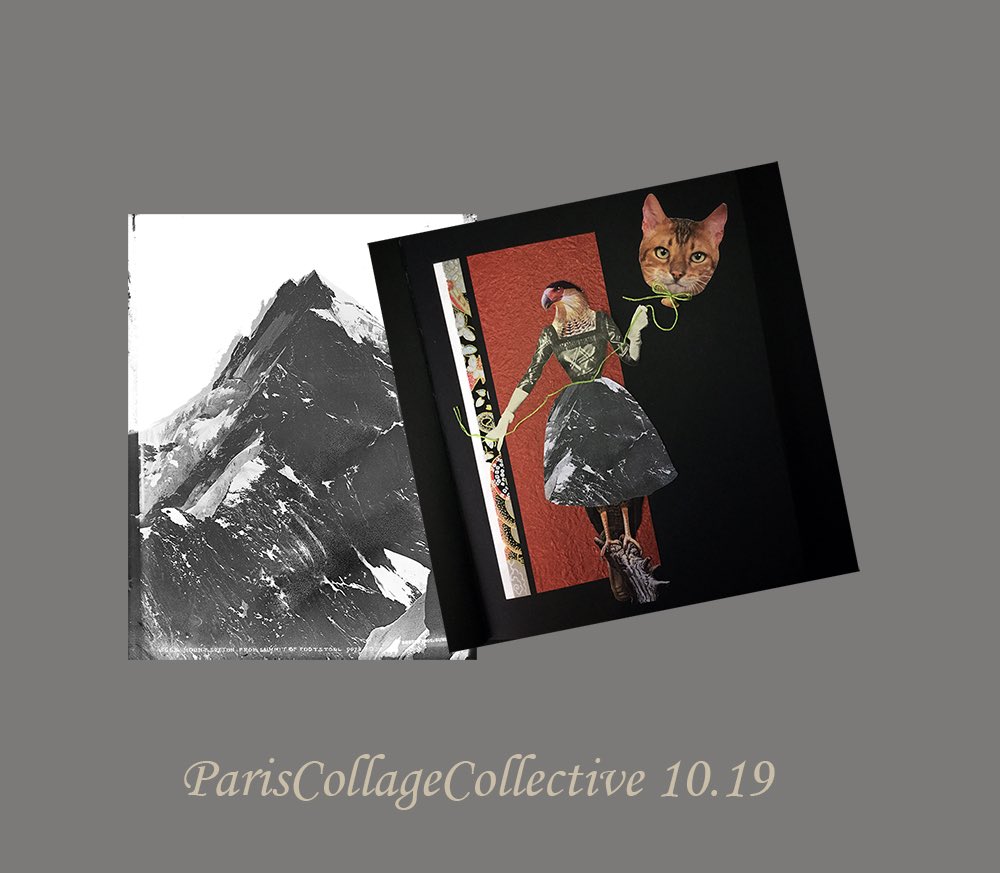 outtaherefolks's tweet photo. Weeks 10 &amp; 11, of the Paris Collage Collective weekly challenge.  Works created in a @StillmanandBirn Nova sketchbook #pariscollagecollective #collage #collageart #stillmanandbirn #creativechallenge #challengeaccepted #art #artwork #analogcollage #pariscollageclub https://t.co/rR2JhG32Ug
