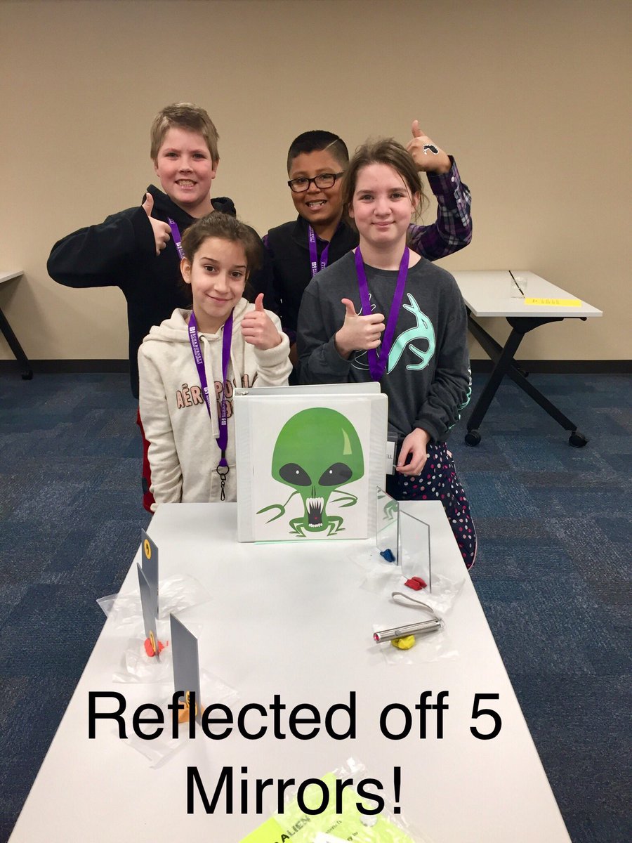 R9Science's tweet photo. Zap the Alien leaders! Light travels in a straight line and reflects. @burkburnettisd @Region9ESC STEM day! https://t.co/ubG7tEP97Y