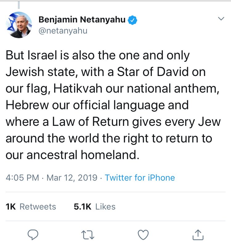 For @Netanyahu, being Jewish is about speaking Hebrew, waiving the Israeli flag & singing the Hatikvah. He might be confusing Judaism with Zionism The central focus in a Jews life has always been Serving G-D, goodness & charity And Zionists are working hard to eradicate it