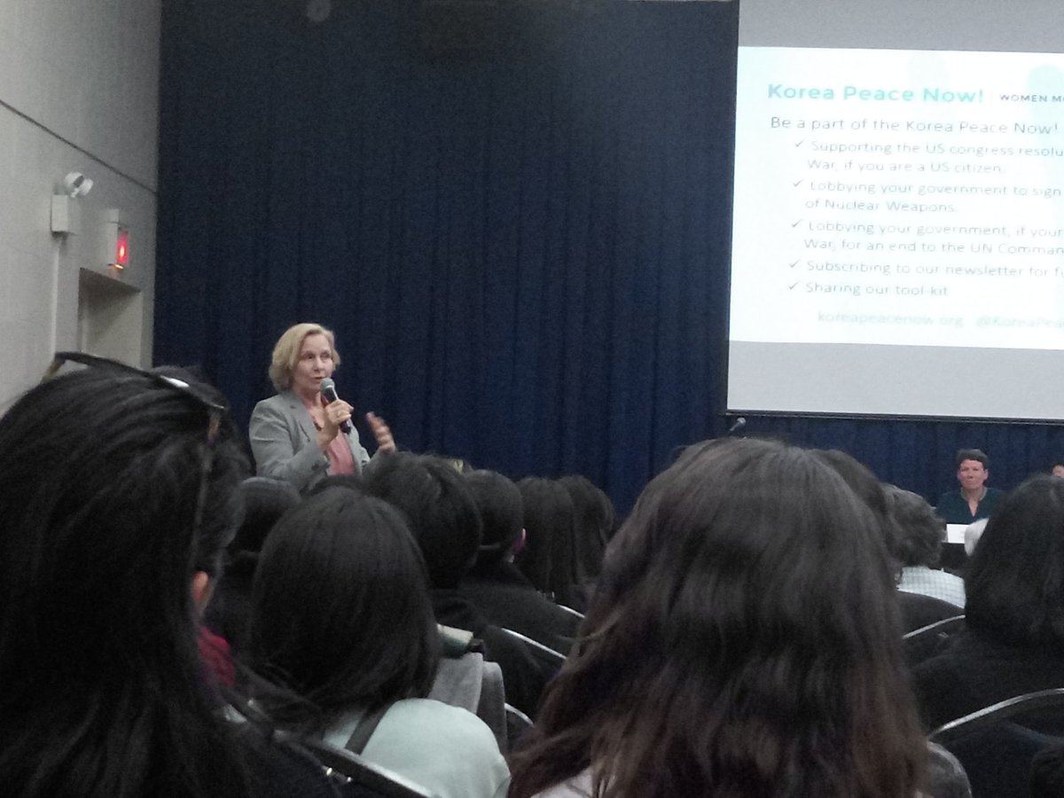 Nat_chi89's tweet photo. Carolyn Handschin, head of WFWP UN Office in Geneva, shared about the proposal for a safe space in the DMZ for women to meet and talk about #peace at a #CSW63 event by #PeaceKoreaNow

#wfwp #peaceinthekoreanpeninsula https://t.co/8GRFUj8BJv