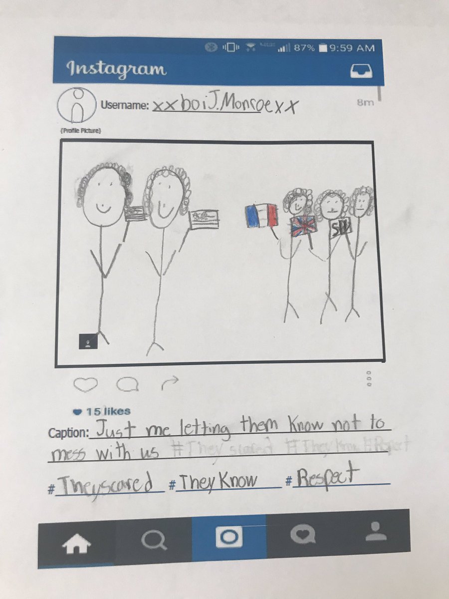 If the first 5 presidents of the United States had Instagram, what would they post? #creativethinkers #makingconnections