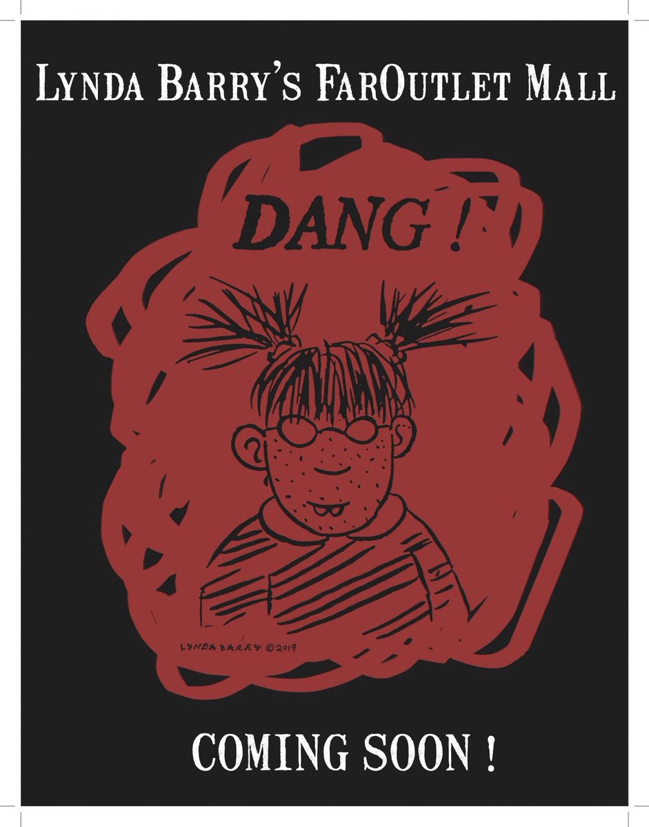 FarOutletMall's tweet photo. Hello and RIGHT ON to all tweeters! Announcing Lynda Barry's #FarOutletMall - LB's online store for Marlys-wear and other goods &amp; services COMING SOON! Stay tuned! #lyndabarry @NearSitedMonkey #Marlys https://t.co/8r6AdMSElf