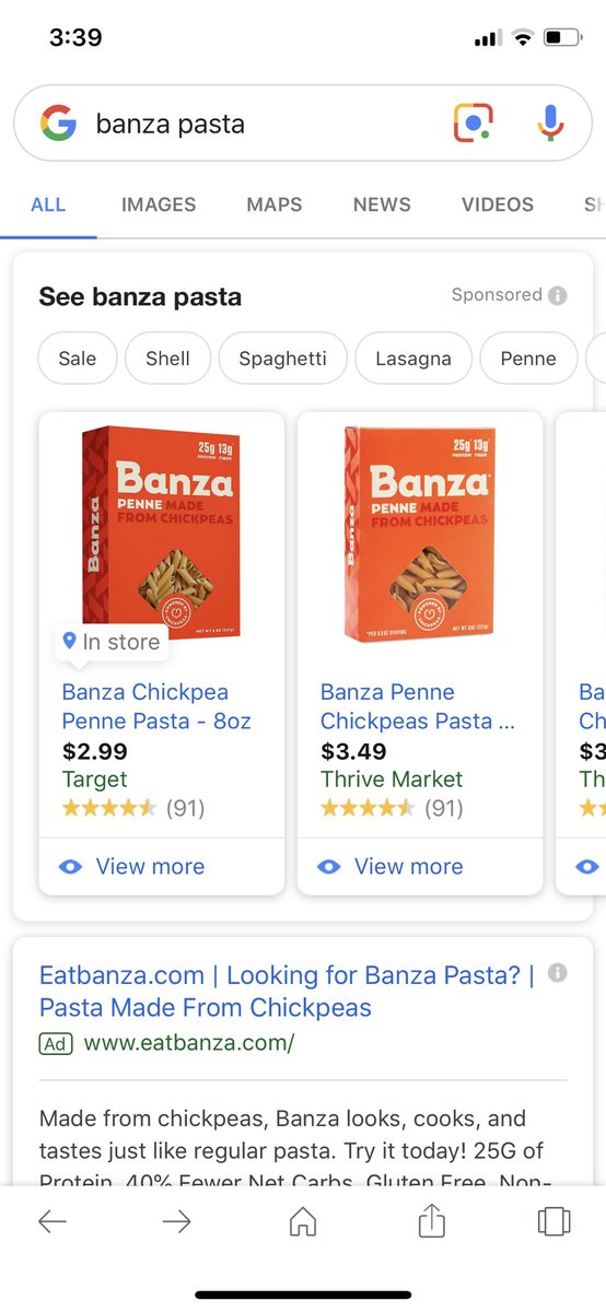 Banza pasta. Made from chickpeas & tastes like regular pasta. Do NOT cook it like regular pasta though. Leave it for less time than the box says.