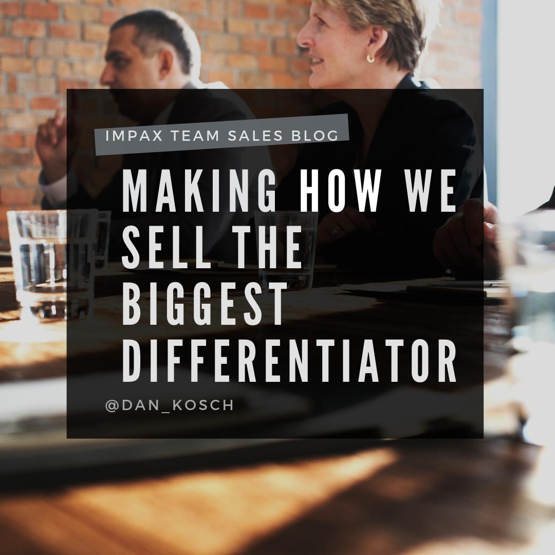dan_kosch's tweet photo. In this week's team post, I share what I think is one of the biggest differentiators we have - us! https://t.co/a7pobyw2xq #sales #thoughtleadership #growth #IMPAX https://t.co/wtAjYqBRgg