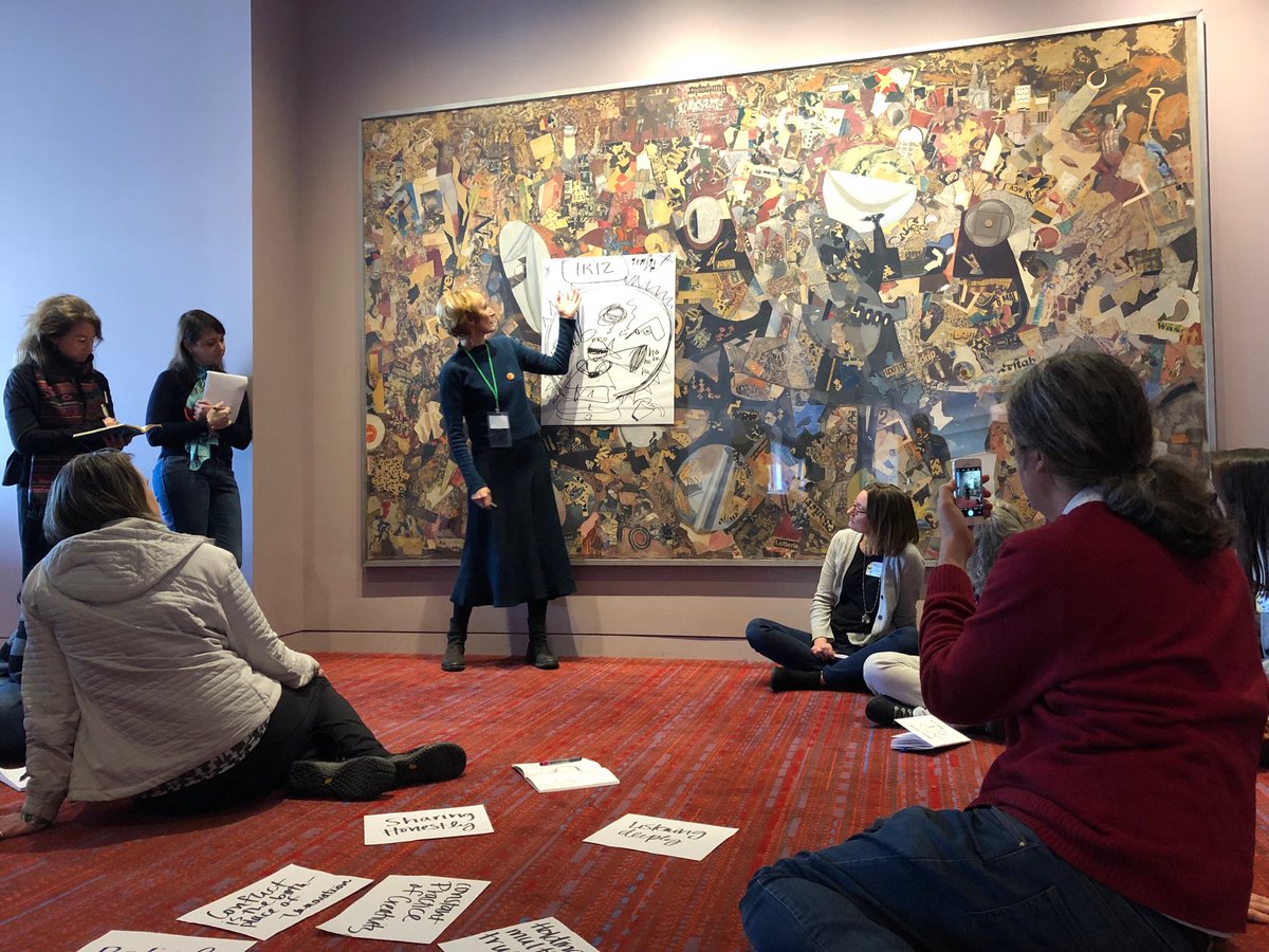 sylviataylor's tweet image. ⁦@dgheath21⁩ capturing our TRIZ Monster drawn by Ina of our collective ways to make sure innovation is crushed. #stopdoing #LSGG2019 #liberatingstructues