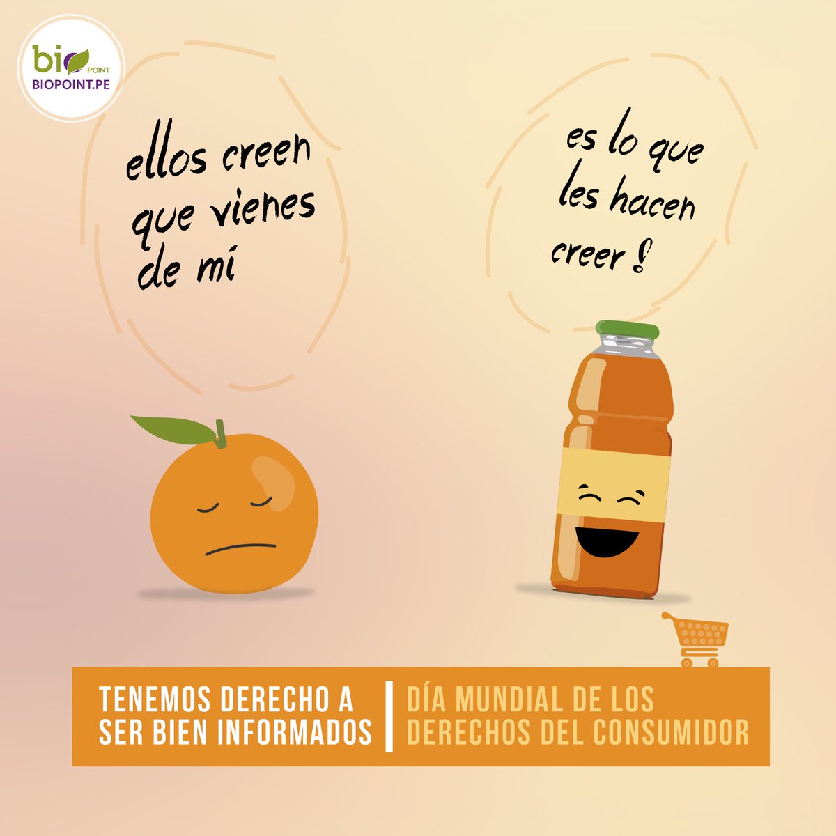 BioPoint_pe's tweet image. Nos sumamos al movimiento mundial con un mensaje claro y directo, ¡por nuestros derechos como consumidores! 💪👀
Día Mundial de los derechos del consumidor 2019. @ASPECPERU 

#DMDC2019 #BetterDigitalWord #ConsumeSaludable #Biopoint